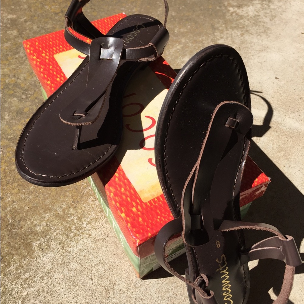 NIB Leather Reese Sandal Sz 8 Coconuts by Matisse - Picture 4 of 4
